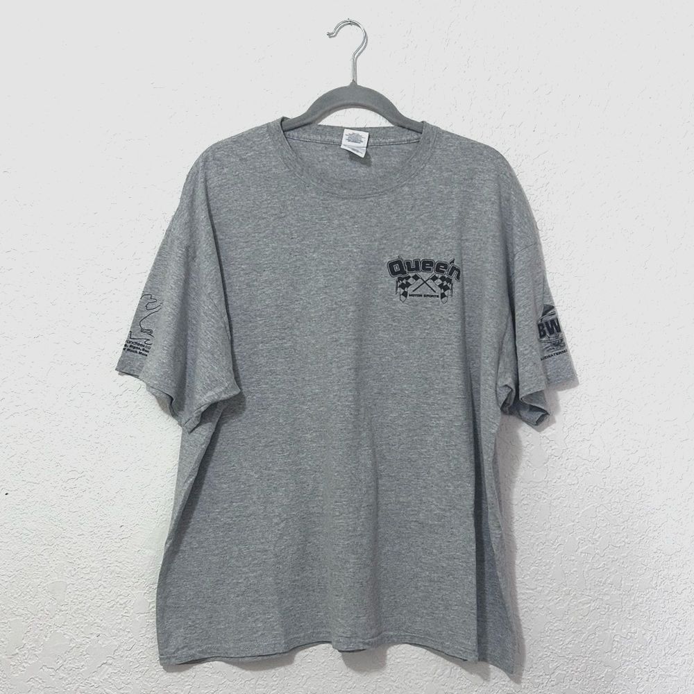 Queen Motor Sports racing short sleeve shirt gray size XL